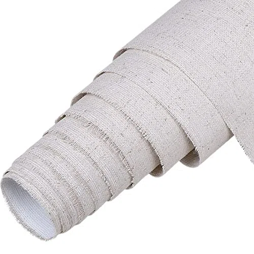 Rotolo Tela,Tela Per Dipingere Rotolo Professionale Blank Canvas for la strato di pittura Acrilico Pittura a olio di tela Biancheria in tela in tela Primated Art Forniture for artista 5m One Roll(5M l