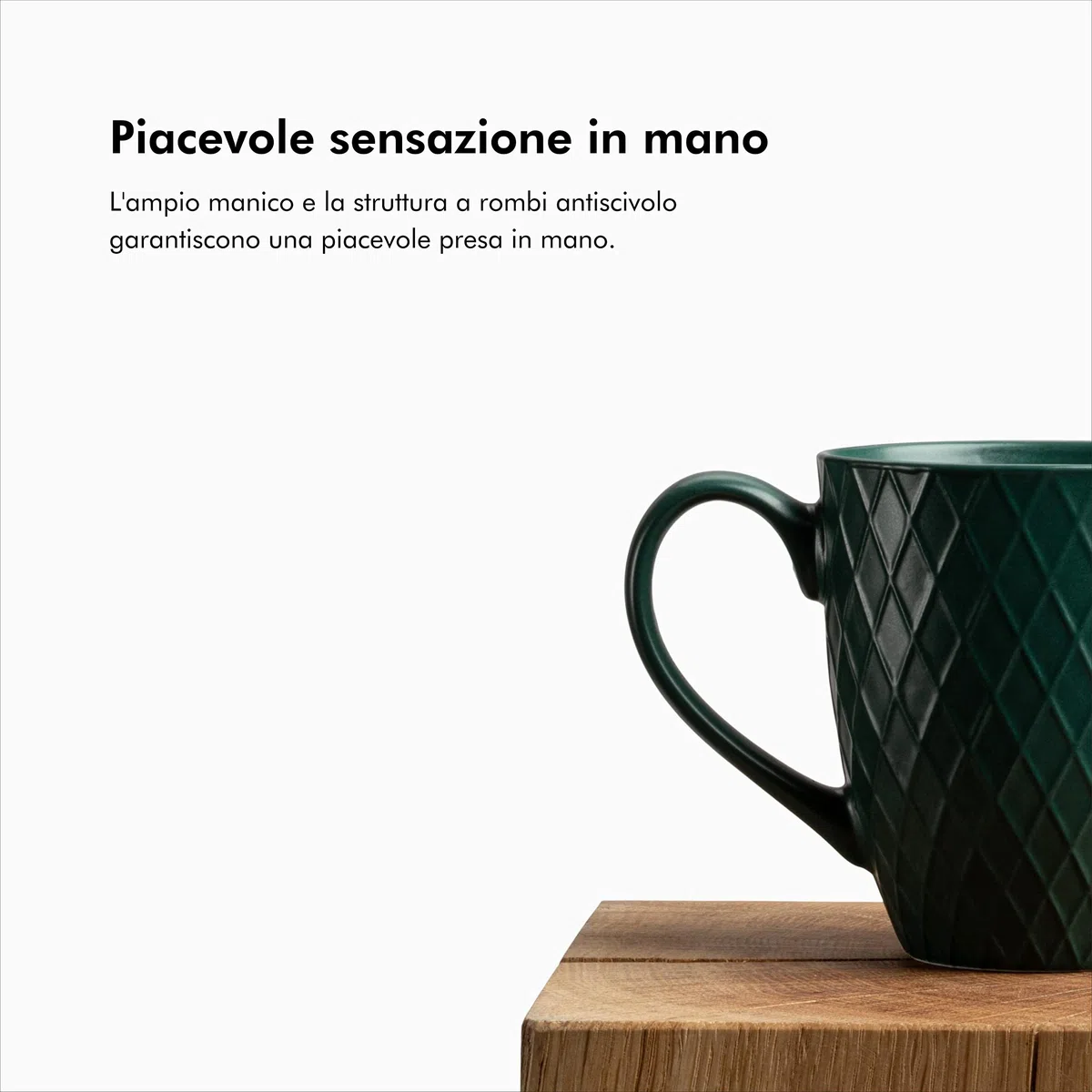 KIVY Tazzine Caffè [6 x 400 ml] – di Qualità con Manico Grande – Set Colazione Tè