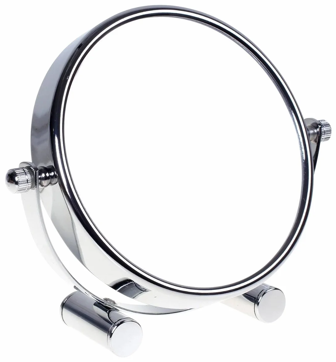 Doppio Specchio cosmetico/Specchio da Trucco, 360 ° drehbar. zweiseitig: Normale e 5 – Ingrandimento. Stand Specchio, Specchio da Barba, Bagno Spiegel. Cromato, KXD3104 – 5 X