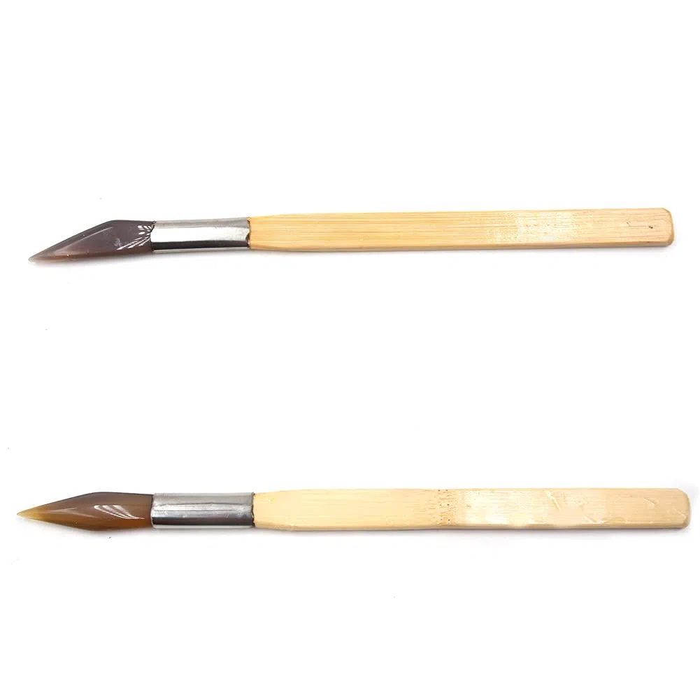 2PCS Agata Lucidatura Brunitore Coltello Agata Oro Argento Gioielli Argilla Artigianale Strumento per gioiellieri, per la creazione di gioielli con nastro d'oro