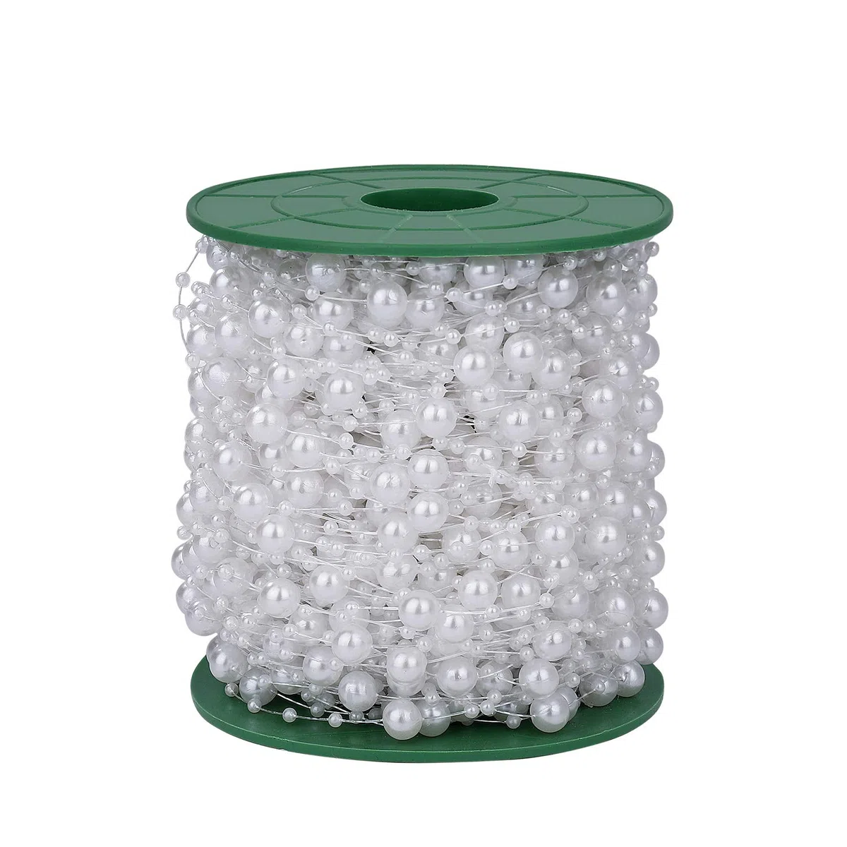 Ghirlanda di Perle 60 Metri Catena di Perle Artificiale Ghirlanda Fili Perline Bianco DIY Decorazioni per Martimonio Natale Ornamenti