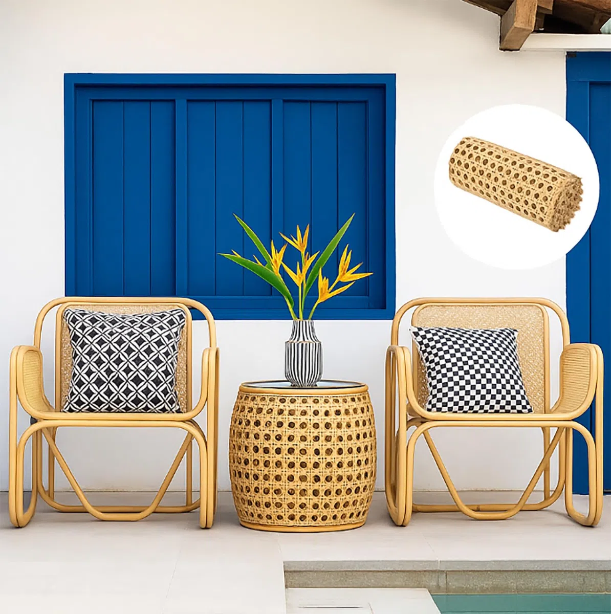 Cane Webbing - Rotolo di rattan intrecciato viennese, per progetti di caning, decorazione per la casa, 40 x 100 cm