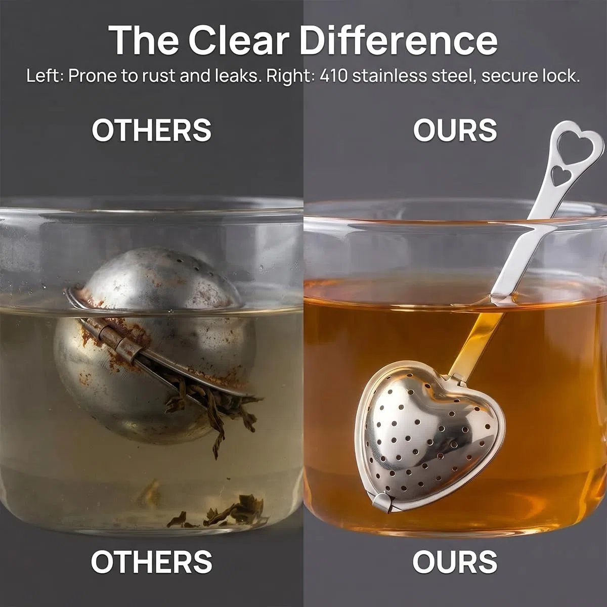 12 Pezzi Infusore per Tisane, Filtro Tè con Manico Colino Infusore Per Tè A Forma di Cuore in Acciaio Inox Infusore per Tè Infusore tè Colino Tisane Filtro Te Infusione per Spezie,Erbe