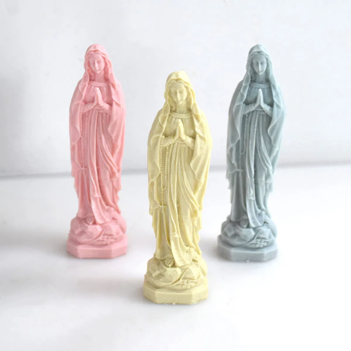 Sacra Maria Stampo in silicone 3D Madonna Maria Madonna Madonna di Dio Resina Epossidica Stampo per Candela Aromi fatti a mano Stampo per Candela Fare Statua, Ornamenti Artigianali