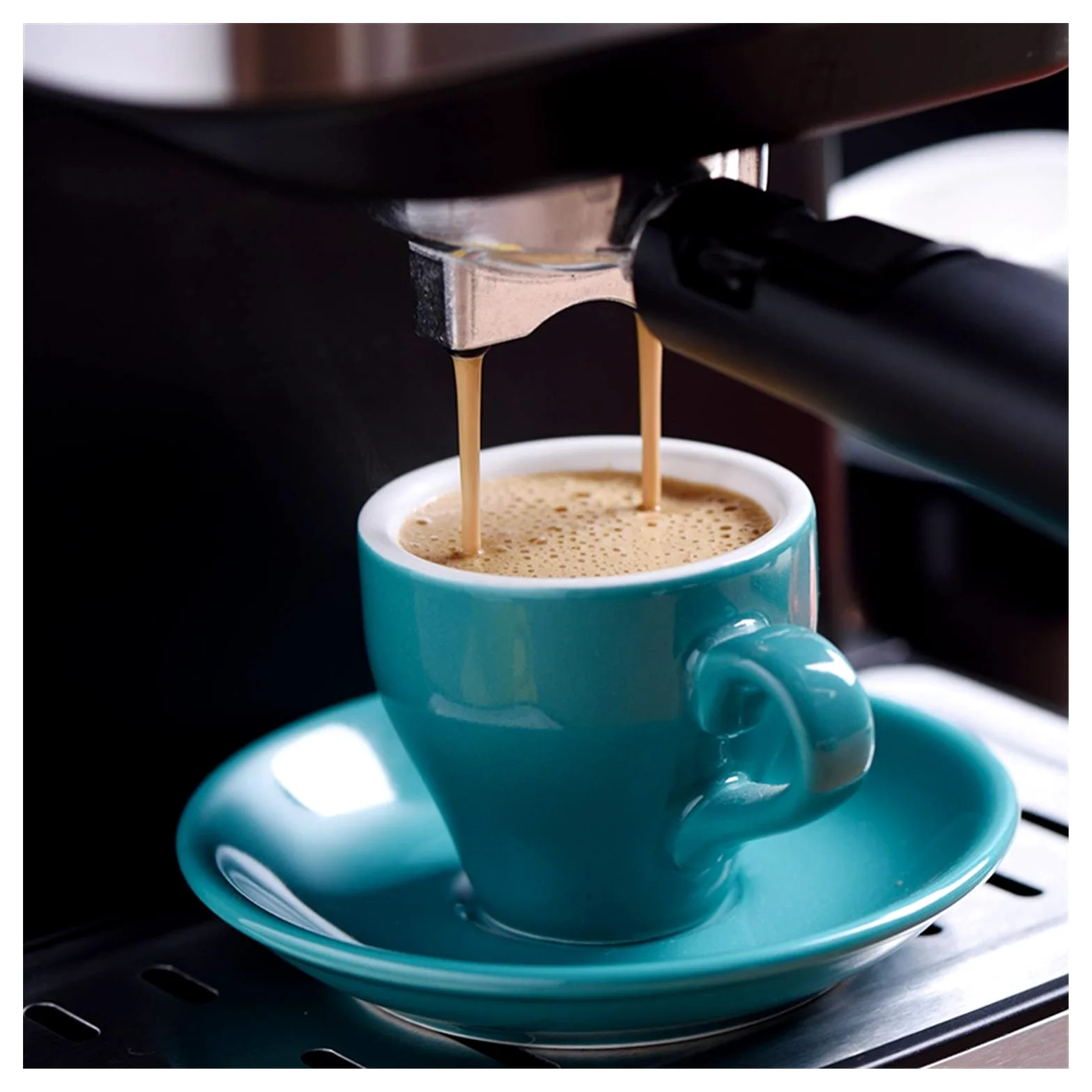 Set Tazzine caffè,Tazzine Caffe con Piattino Colorato Spesso Ceramica Espresso Coppe piattino Set Cafe Domestica Caffe Latte Expresso caffè Forte Tazze Vassoio all'Ingrosso(Red)