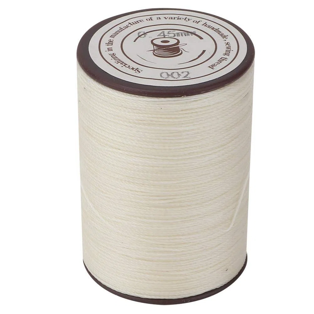 Sheens 0.45mm Pelle Filo Cerato Filo di Poliestere Filo per Cuoio Progetto Fai-da-Te Collana Bracciale Creazione Artigianale 160m/Rotolo(Rise White)