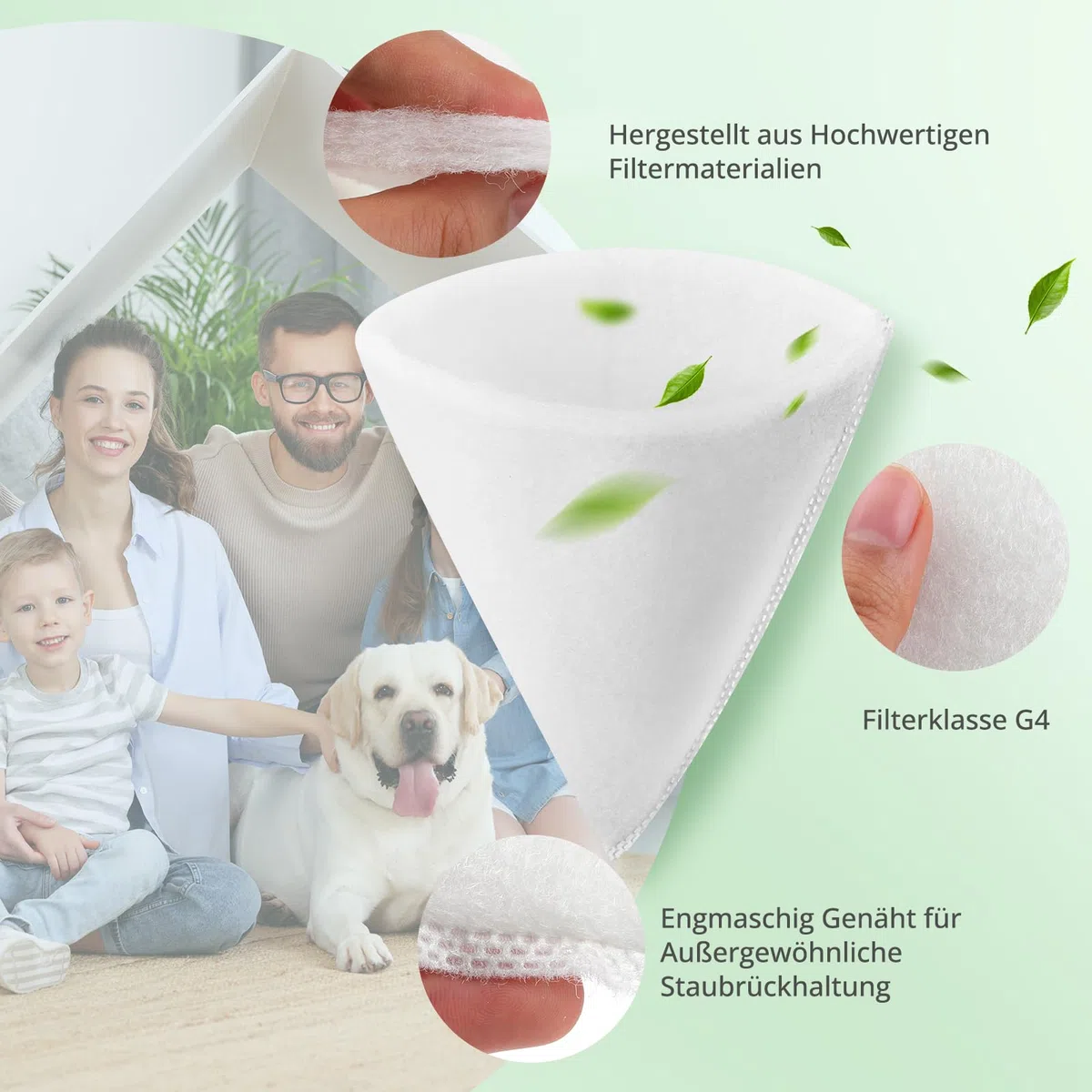 30 filtri conici dn 125, sistema di ventilazione G4, tappetino filtrante G4, diametro 125 mm, lunghezza 180 mm, spessore 8 mm, sistema di ventilazione di ricambio per Zehnder, Maico, Pluggit, Helios