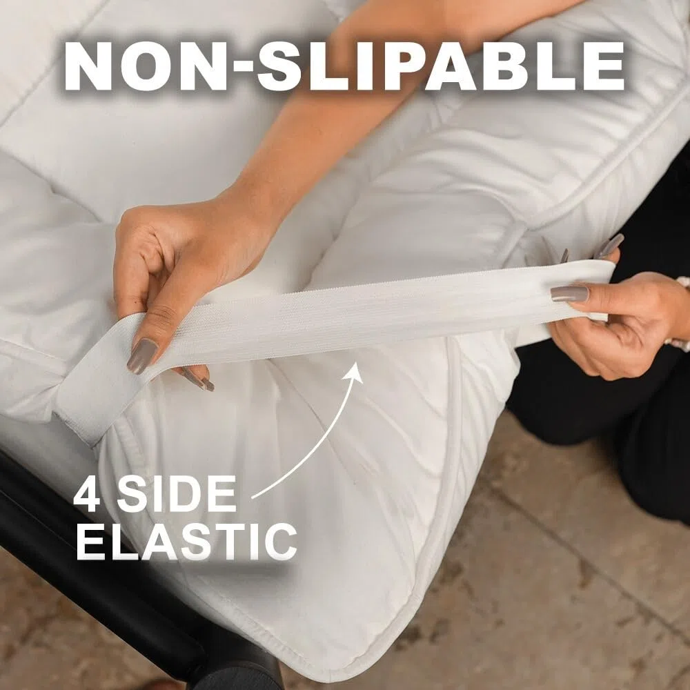 Coprimaterasso in microfibra di alta qualità da 10 cm, per letto super king size, morbido e soffice con cuciture quadrate per un maggiore comfort (super king size 182 x 200 cm)