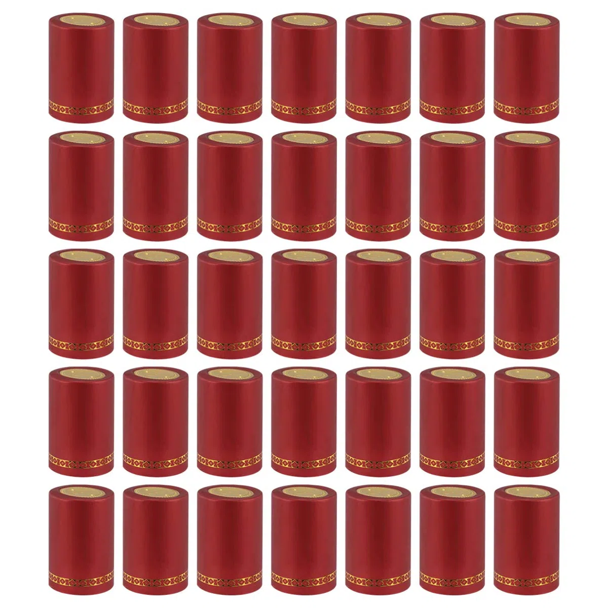 Cabilock Cappucci Termoretraibili Per Bottiglie Di Vino Rosso 33Mm Film Sigillante Per Uso Con Soffiatore Di Calore Accessori Per Bar E Cantine 100 Pezzi