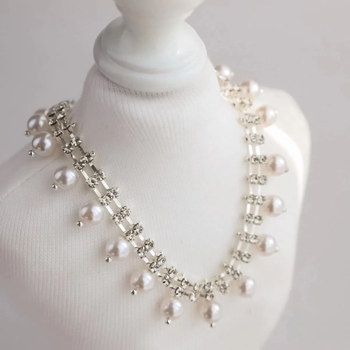 1yard Catena a Coppa Con Strass, lucido strass catena di perle per il cucito fai da te, artigianato, matrimonio, feste, accessori per la decorazione dell'abbigliamento(argento)