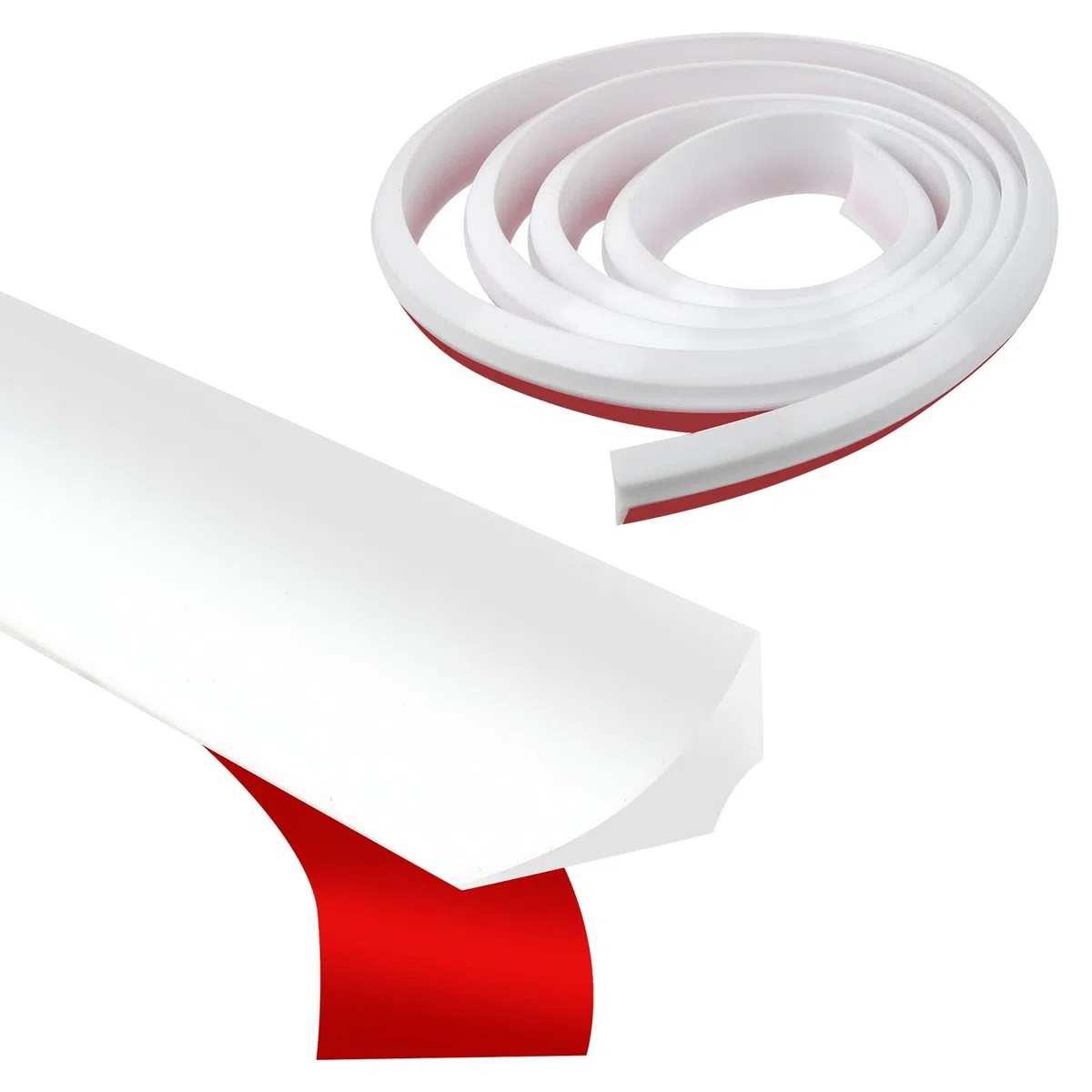 Barriera Doccia Ferma Acqua, 2M Barriera Dell'Acqua, Barriera d Acqua Bianco, Arresto Doccia Autoadesivo, Bagno Acqua Barriera, Bordo Doccia, Silicone Doccia per Barriera Stop Acqua Soglia