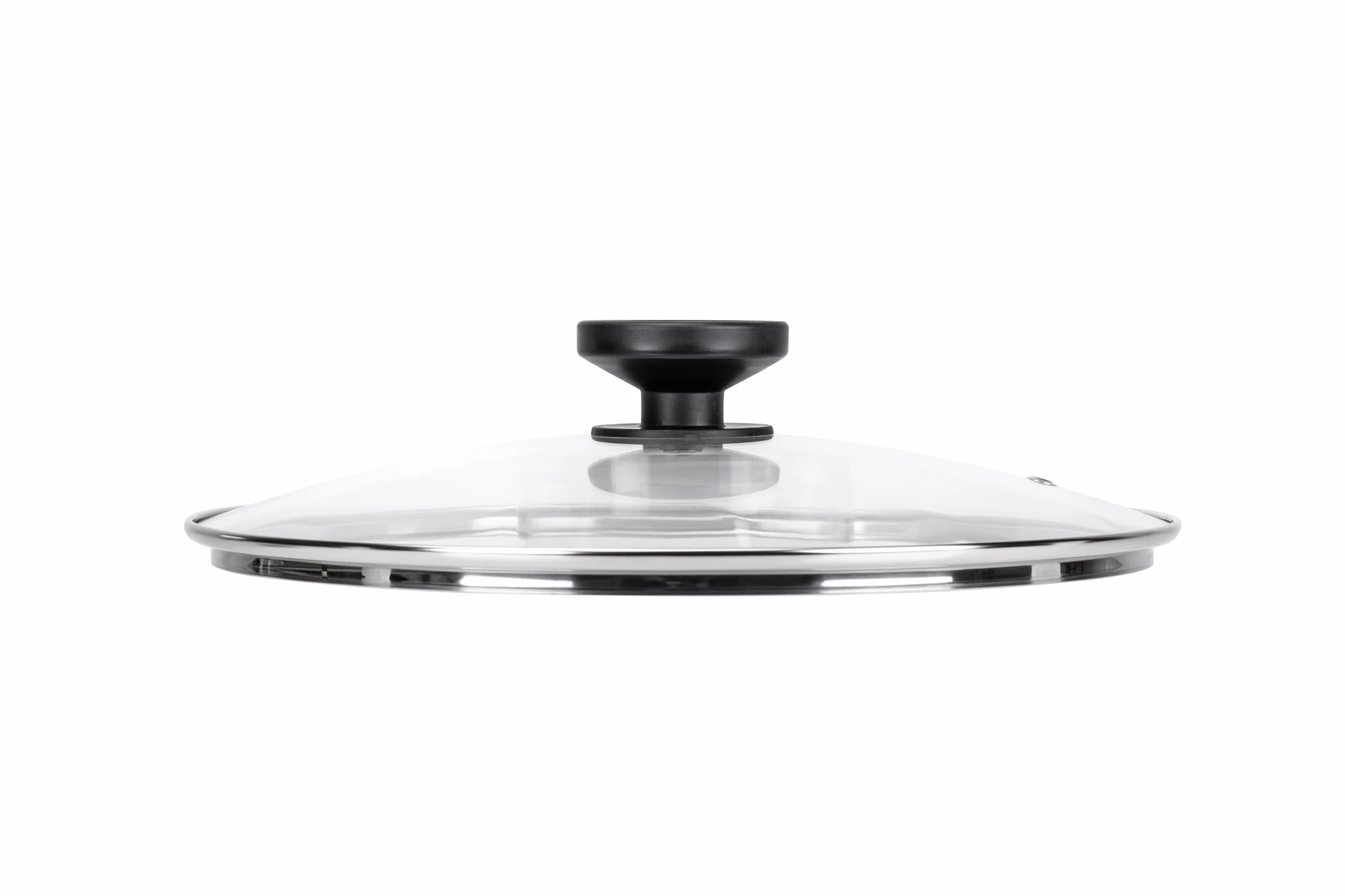 ALLUFLON Coperchio Vetro Bordo Inox 32 cm