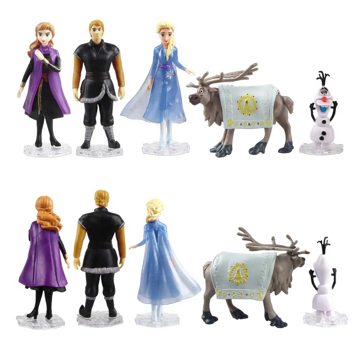 Elsa - Set di 5 Statuette per Decorazione Torta, per Bambini, Ragazze, Compleanni, Feste di Auto