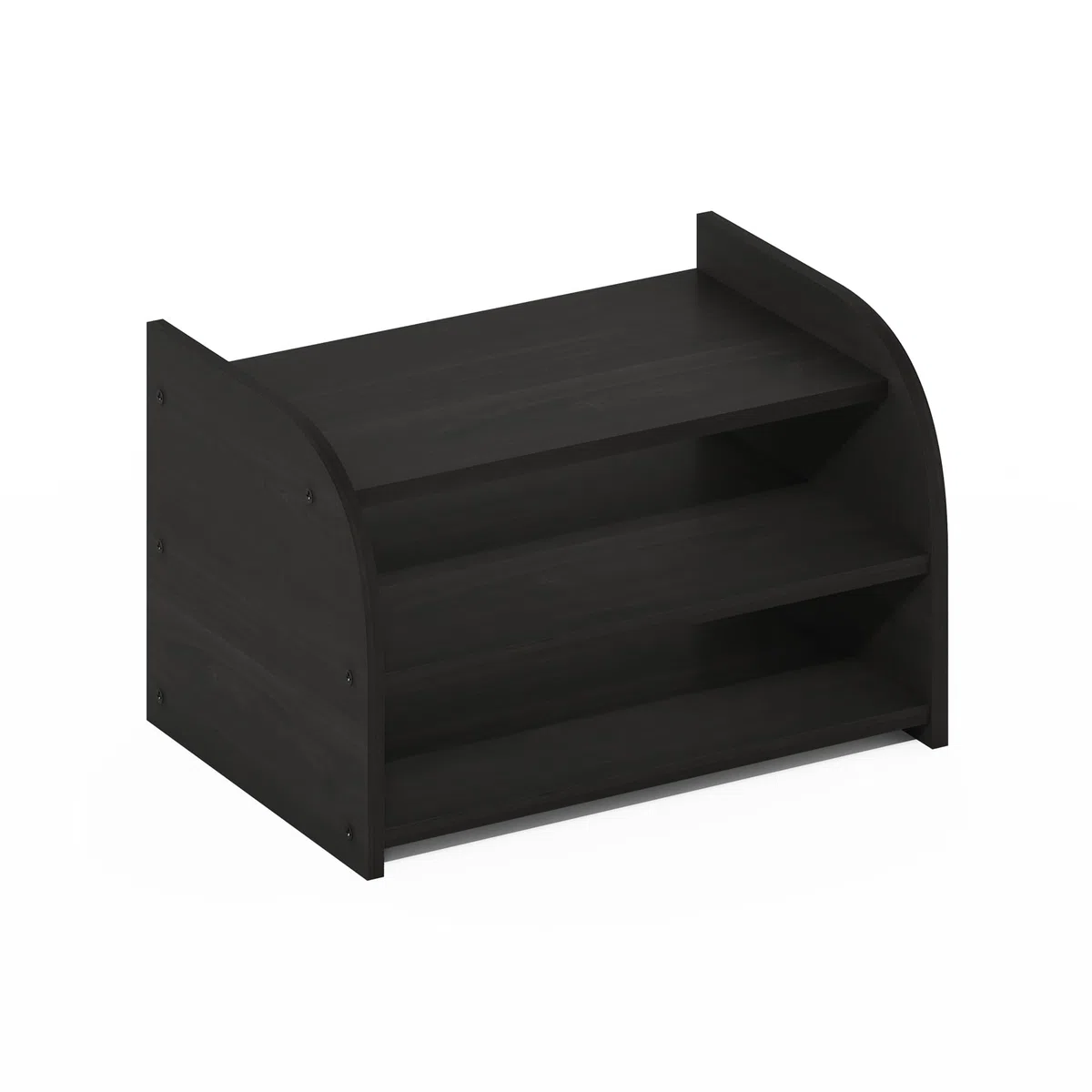 Furinno CLASSIC Organizzatori e Accessori da Scrivania, Rialzo Monitor a 3 Livelli, Organizzazione da Ufficio, Mensola Libreria, Accessori da Scrivania per Ufficio, Espresso