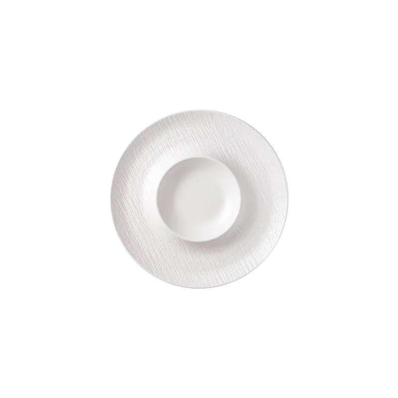 Piatto da Cena Piatti Piatto Piatto di pasta in ceramica a forma cappello paglia, piatto zuppa, salsa soia, creativo for ristorante occidentale Piatto Piatto Piatti piani Impilabili