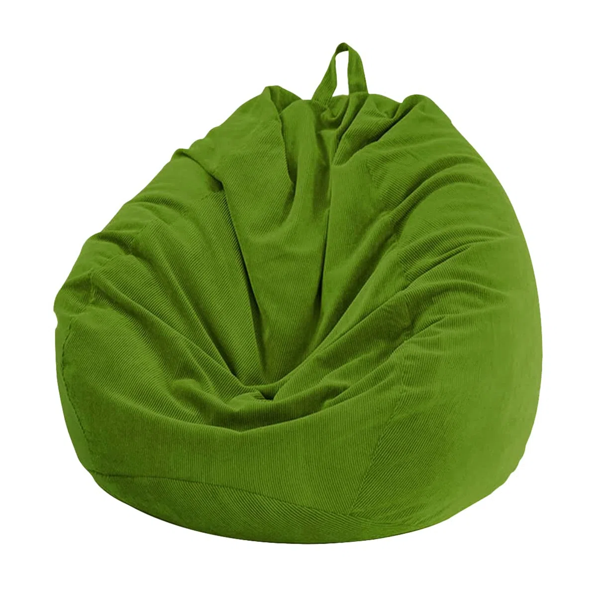 Chickwing - Fodera per pouf a pera, in velluto a coste, per poltrona a pera, senza riempimento, per esterni e interni, relax, per soggiorno, camera da letto, cuscino（Verde oliva， 85x110cm）