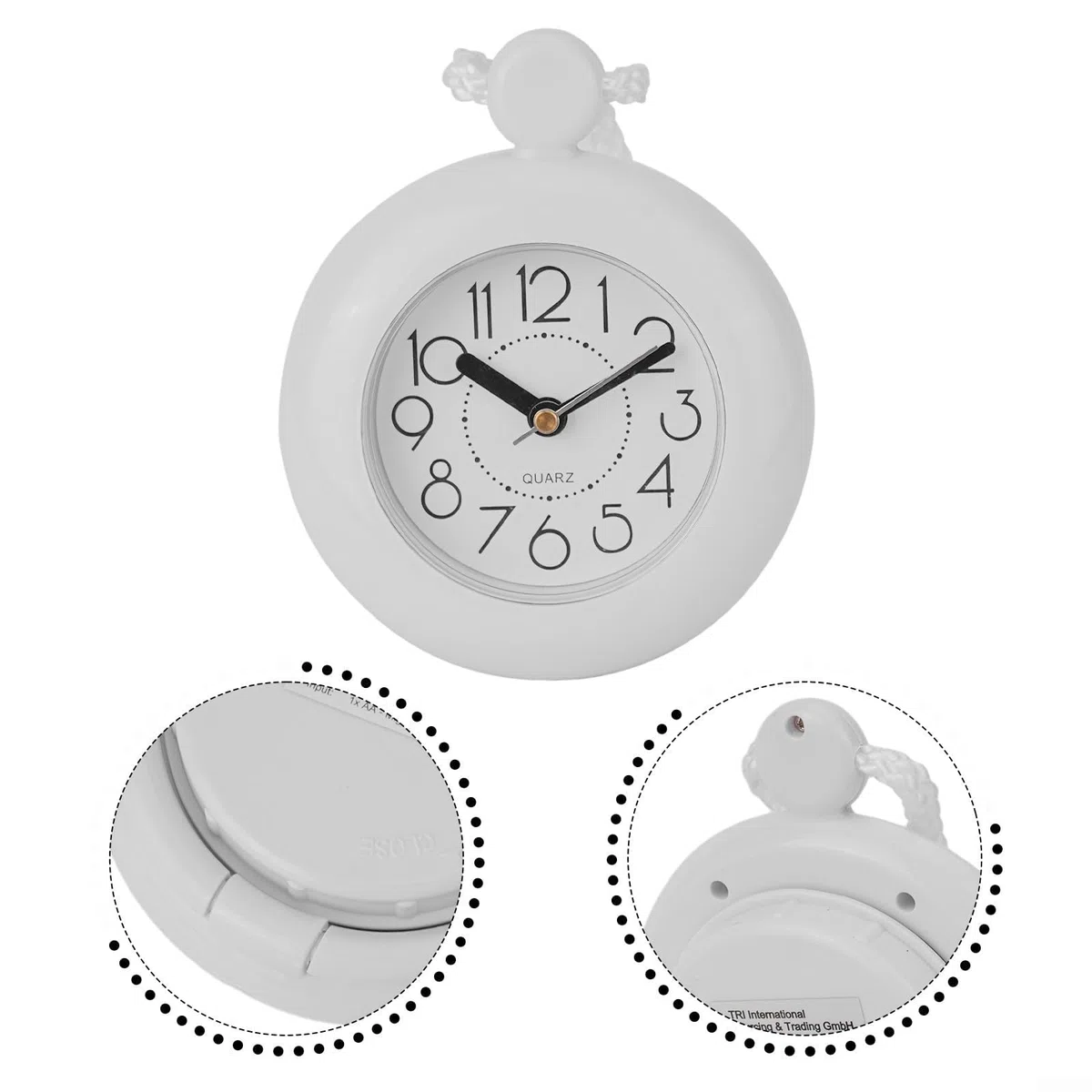 Orologio da bagno con asciugamano da appendere orologi impermeabili, orologio da doccia impermeabile, timer da cucina per bagno, cucina