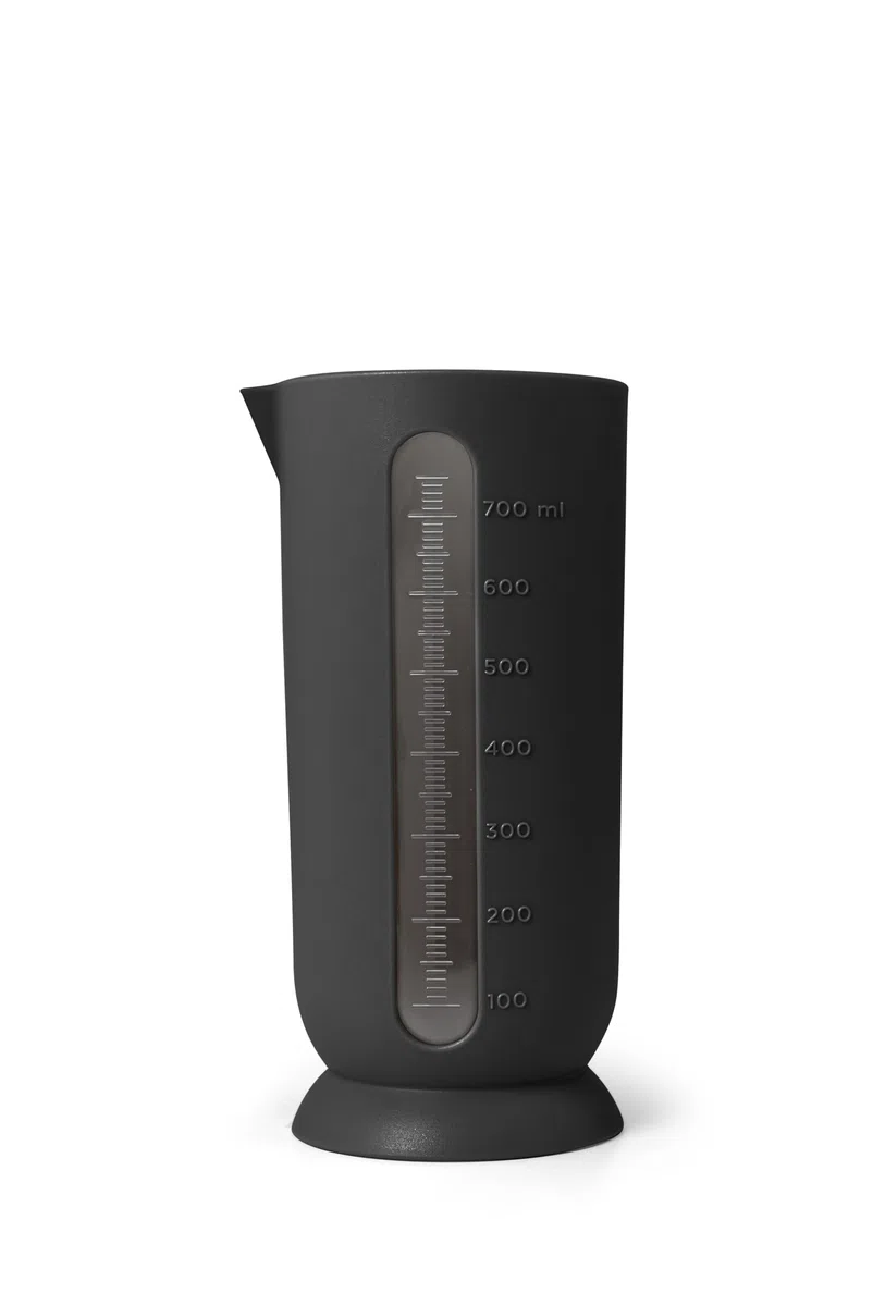 Blim Plus - Caraffa Graduata QB M Carbon Black 750ml - Misuratore Liquidi Beccuccio Salvagoccia - Made in Italy