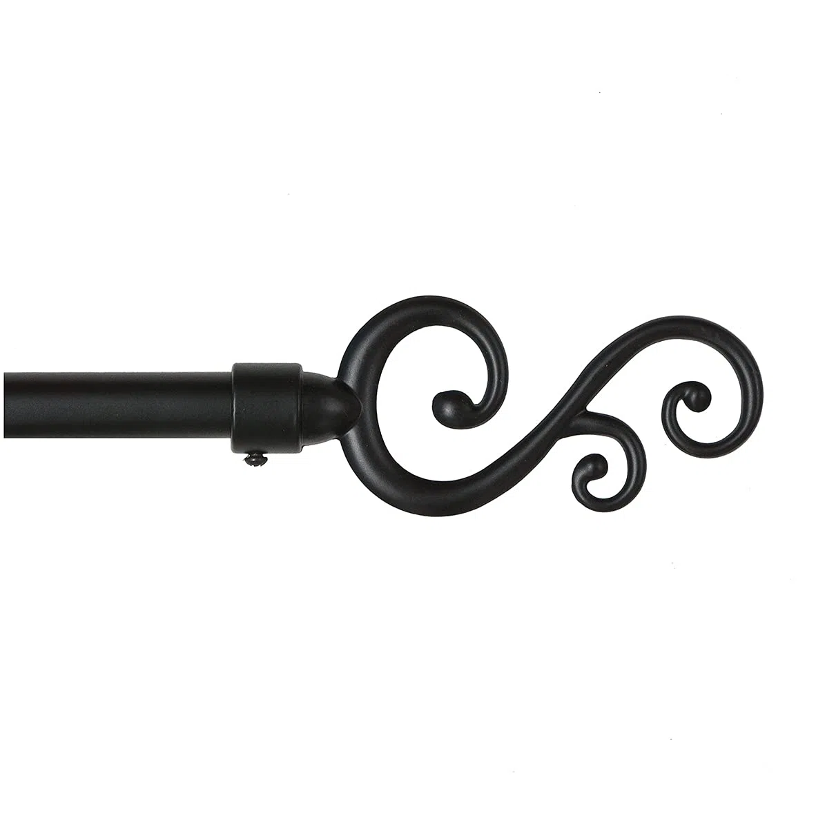 Bastone Tenda Estendibile 120-210 o 160-300 Ferro Antichizzato Shabby Chic Asta Anelli Scorritenda mod.BASTONE TENDA SPIRALI NEW 160-300 NERO