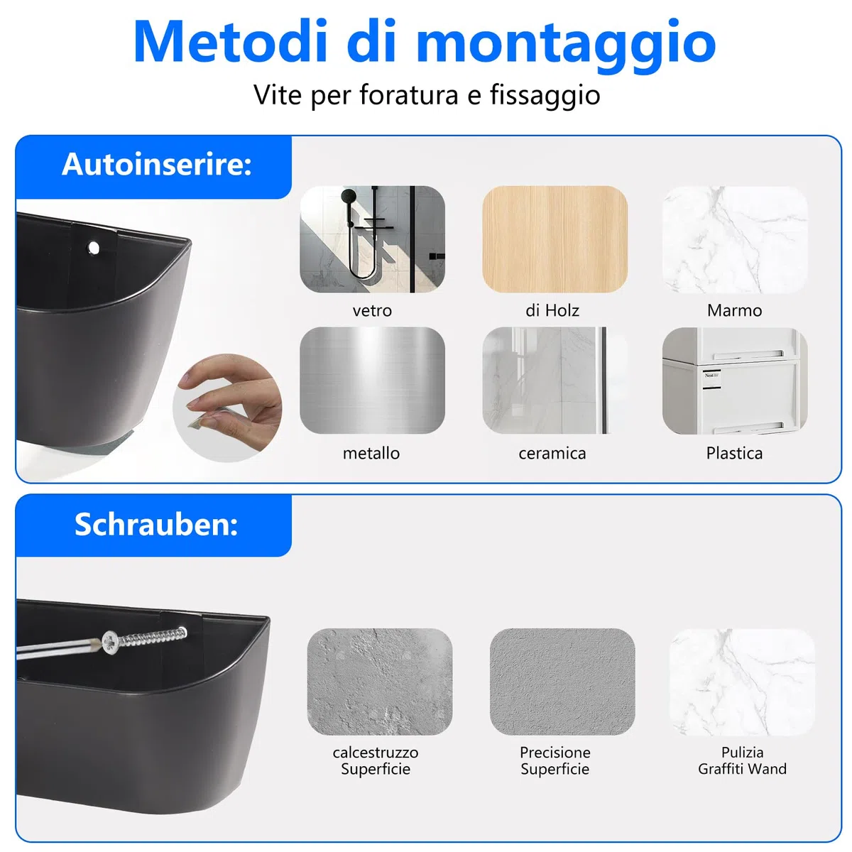 Soportes para Za de Pared, 4pcs Zapateros para Autocaravana, Organizador de Za, Camping, Montaje en Pared, Zapatero para Puerta, para Caravana, Camping, Baño, Salón, Puerta
