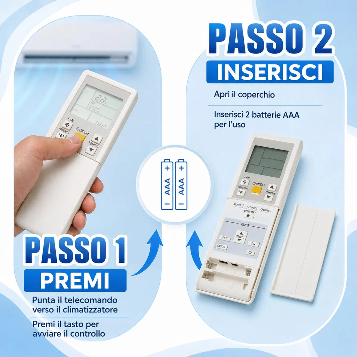 Telecomando per Climatizzatore ARC452A9 ARC452A15 ARC452A16 ARC452A17 ARC452A18 ARC452A19 ARC452A20 ARC452A21 ARC452A22 ARC452A1 ARC452A2 ARC452A3 2MKS50G2V1