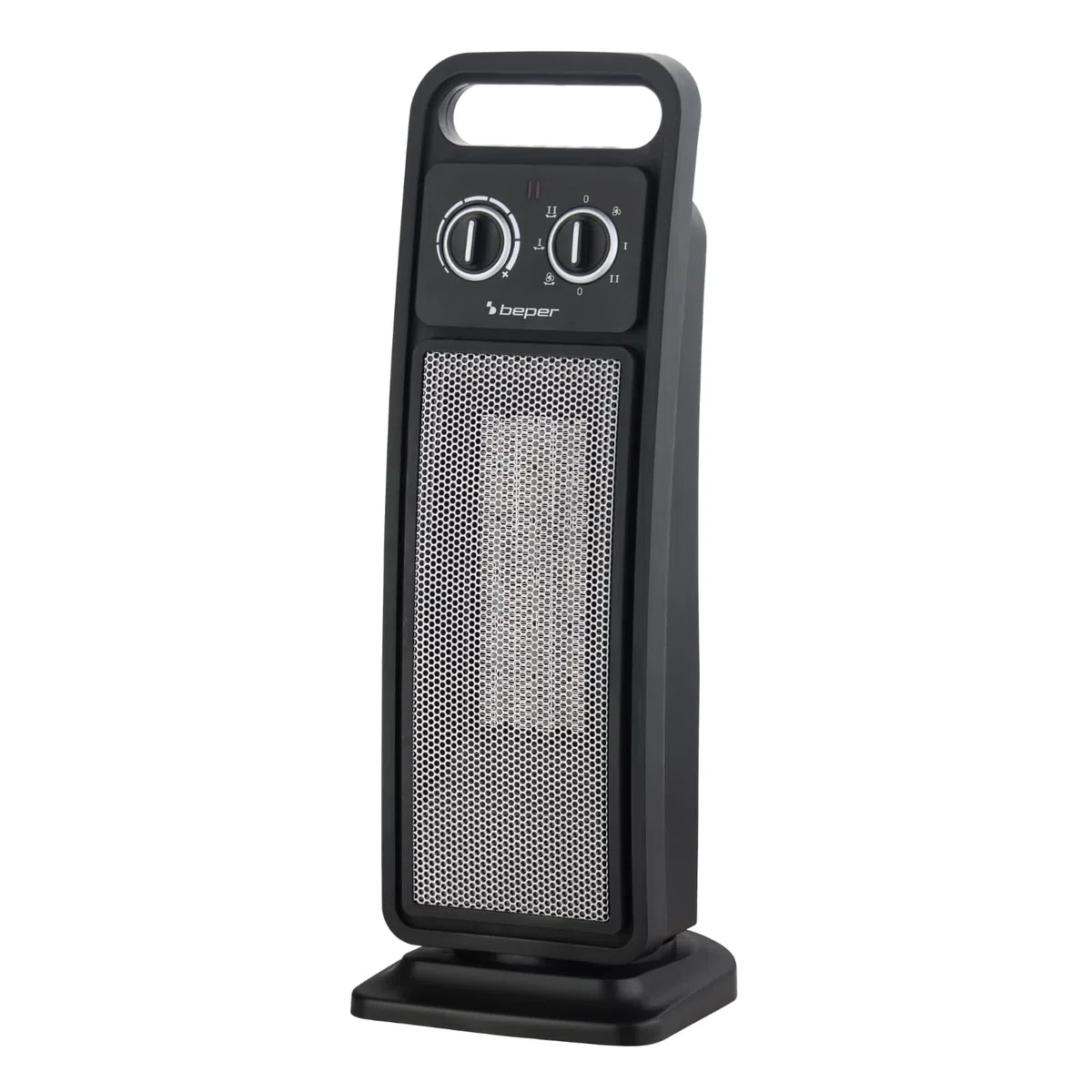 BEPER P203TER002 Termoventilatore Ceramico a Torretta, Stufetta Elettrica 2000W con Oscillazione Automatica, Termostato Regolabile, 2 potenze, Sicuro con Autospegnimento