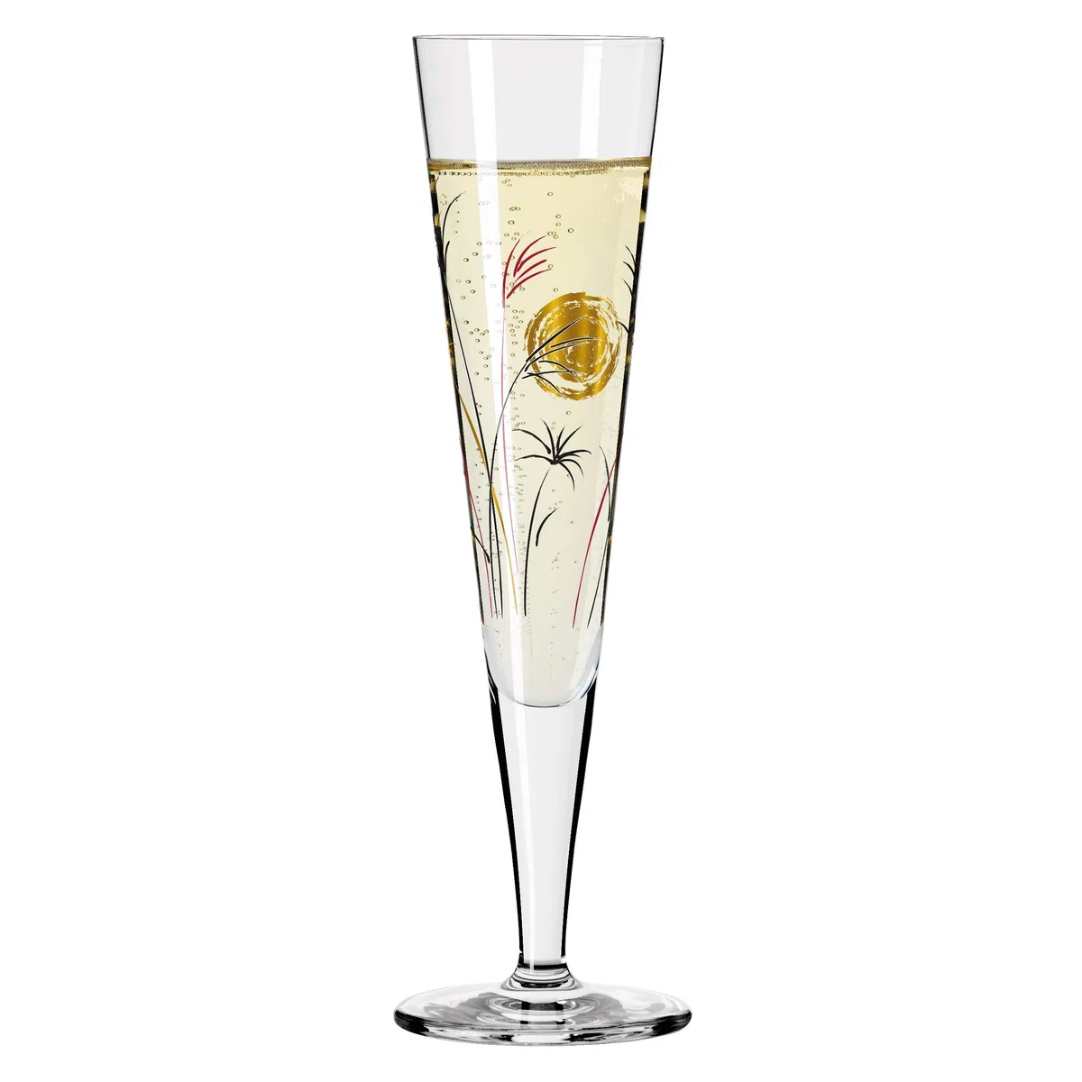 Ritzenhoff 1071013 Bicchiere da champagne 200 ml - Serie Goldnacht No. 13 - Nobile pezzo di design con oro vero - Made in Germany