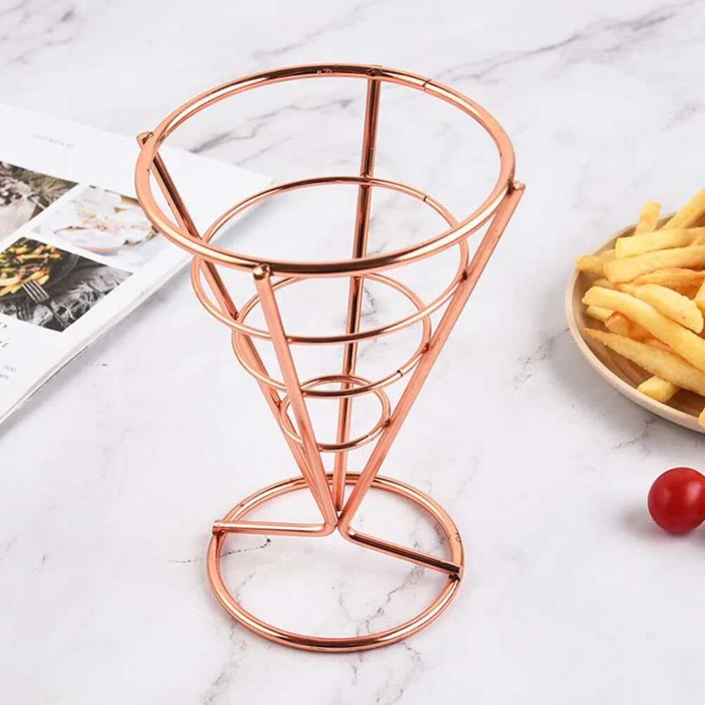UKCOCO 2pezzi Portaconi per Fritte Inossidabile per Snacks e Antipasti Speciali Come Matrimoni e Snack