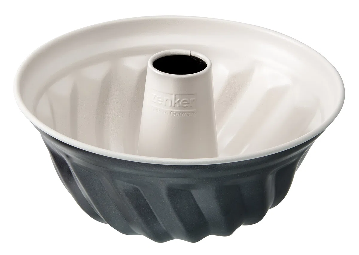 Zenker 7815 Stampo per Ciambella Crème Noir, Diametro 22 cm, Acciaio Inossidabile, Grigio/Beige, 22 x 22 x 11,5 cm