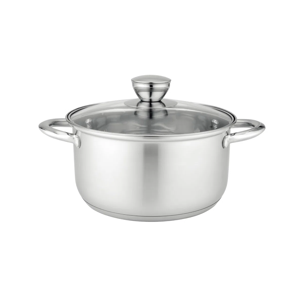 FLORINA Pentola in Acciaio Inox (2,6 l) 18 cm I Pentola con Coperchio in Vetro Matteo I Adatta alla Lavastoviglie I Pentola per Pasta, Zuppa I Ideale per Tutti i Tipi di Fornelli e Induzione