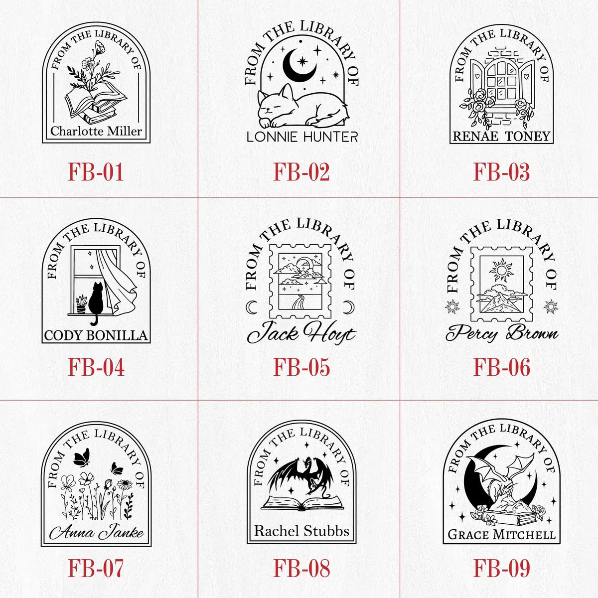 The Library of Book Lover Gifts - Goffratrice a forma di gatto, personalizzabile