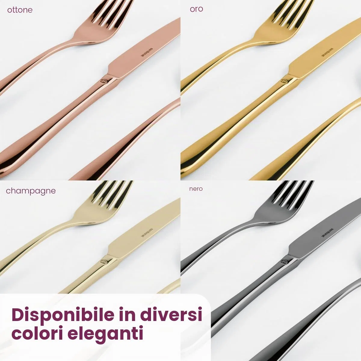 Sambonet Linear 52513-N1 - Set di Posate da Tavola monoblocco in acciaio inox 18/10, per 6 persone, 30 pezzi: 6 forchette, 6 cucchiai, 6 coltelli, 6 forchette dolce, 6 cucchiaini tè