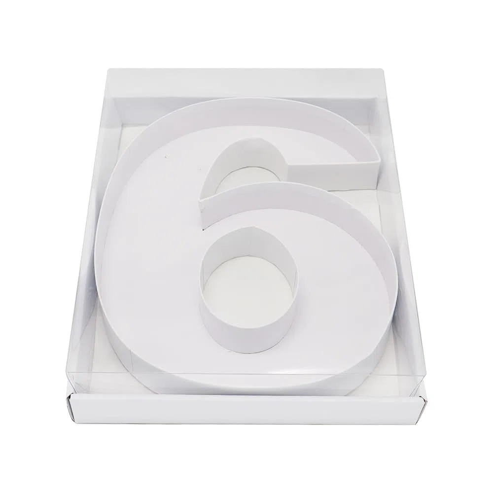 WENPACK Scatola regalo decorativa in cartapesta a forma di lettera, 31,8 cm, riempibile, per caramelle e caramelle con coperchio trasparente (bianco, 9)