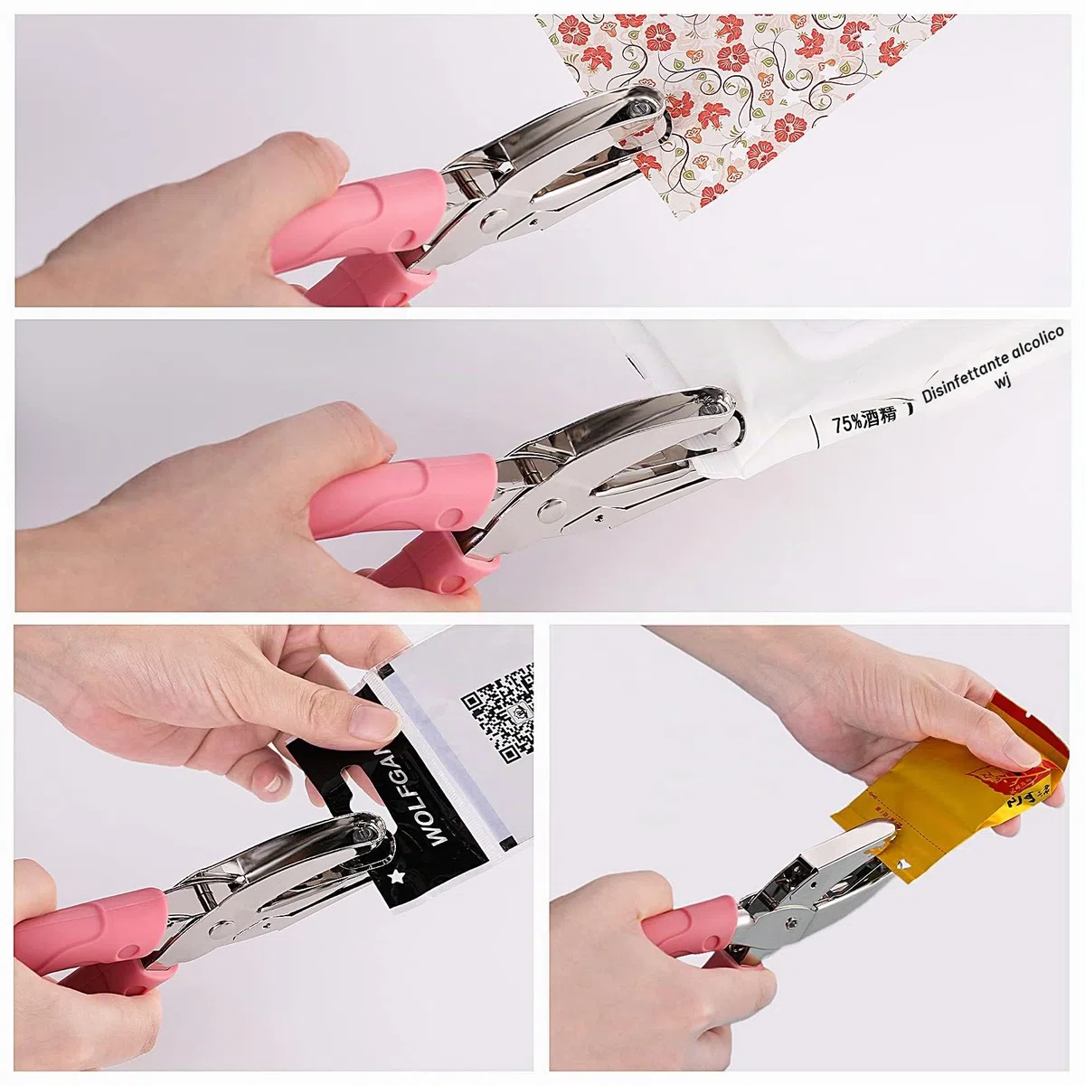 Aster 2PCS punzonatrice manuale per carta in metallo, punzonatrici con impugnatura morbida a forma di cuore/stella, punzonatrice per etichette fai-da-te, abbigliamento, biglietti, strumento per