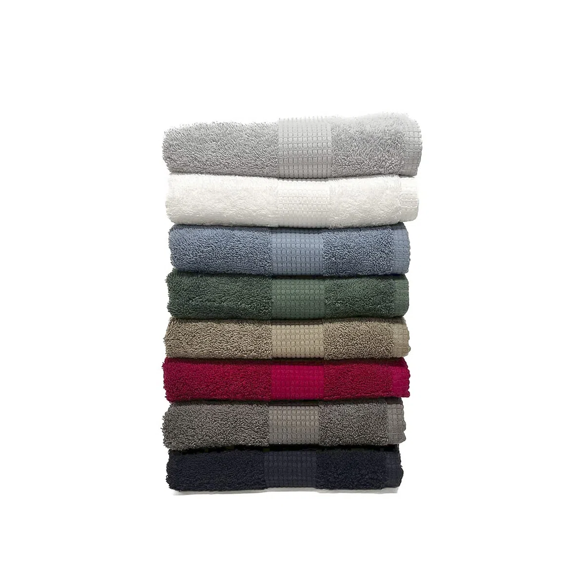 Jenny Sesal Set di asciugamani - 1 asciugamano viso e 1 ospite The Colors Luxury – asciugamani in tinta unita- 100% Cotone- Spugna di alta qualità peso 450gr/mq (Verde Pino)