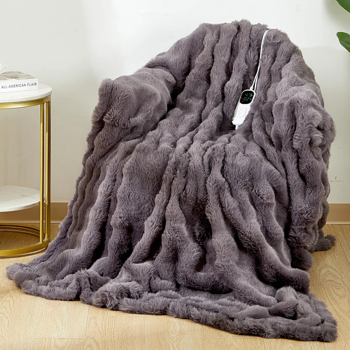 Uplayteck 150 x 200cm Coperta Riscaldante Elettrica, 6 Timer e 8 Impostazioni di Calore, Coperta Termica con Rimozione Acari e Modalità Sleep, Spegnimento Automatico, Riscaldamento Rapido