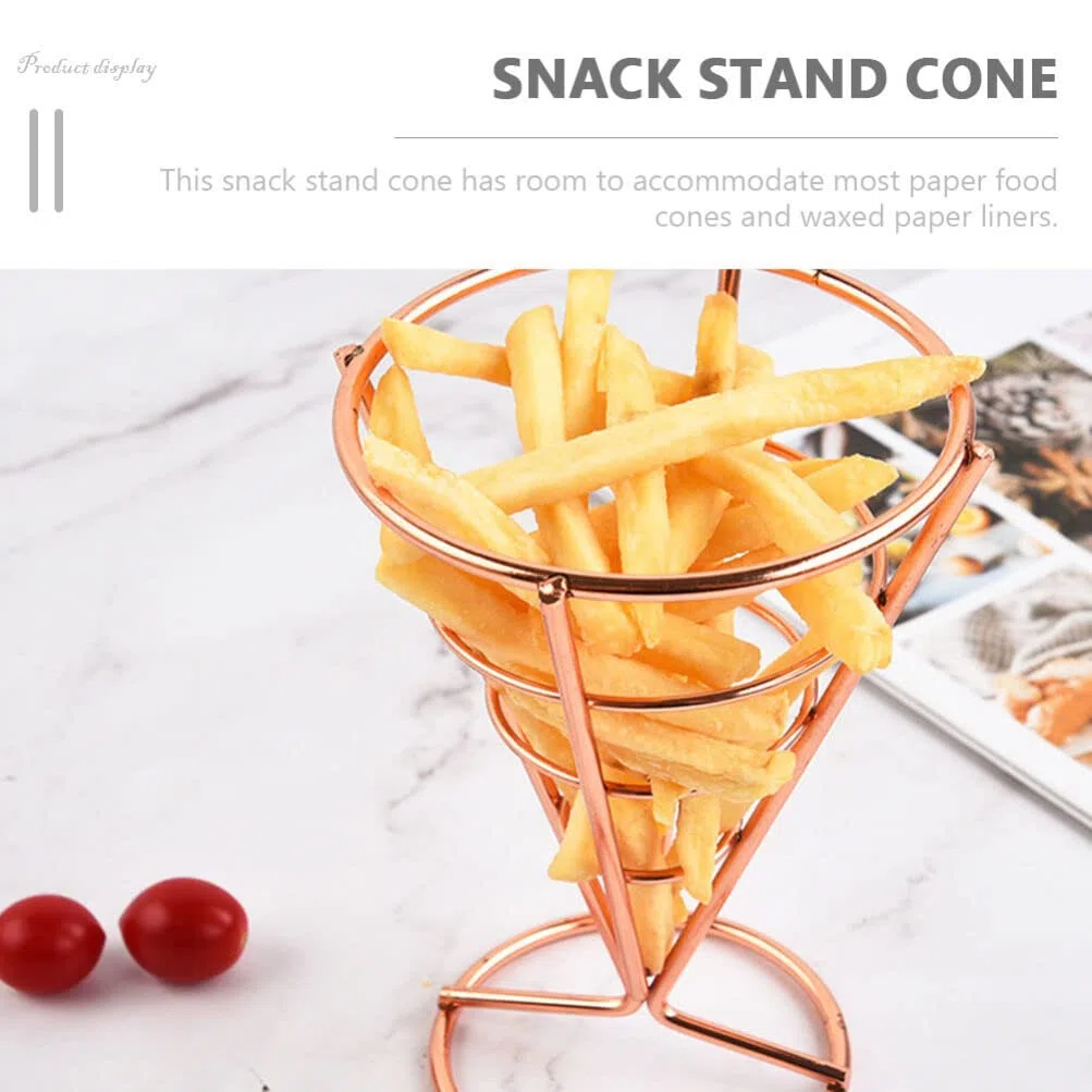 UKCOCO 2pezzi Portaconi per Fritte Inossidabile per Snacks e Antipasti Speciali Come Matrimoni e Snack