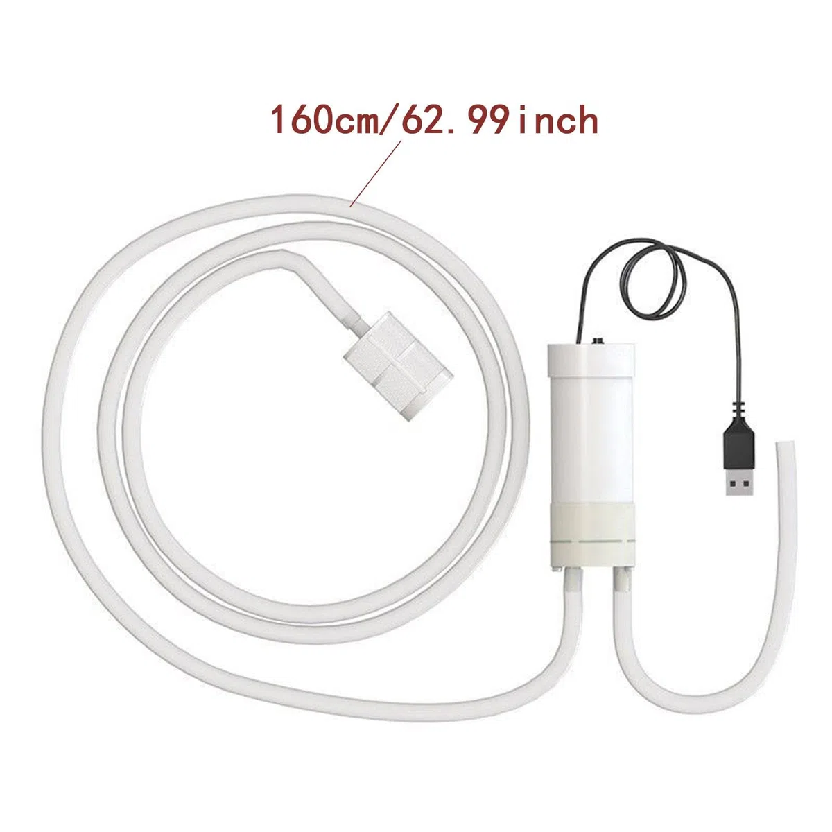 F Fityle Pompa autoadescante a sifone elettrico, pompa per travaso vino, facile da usare, multifunzione USB, compatta, con tubo flessibile, leggera per, Tubo 1.6 M