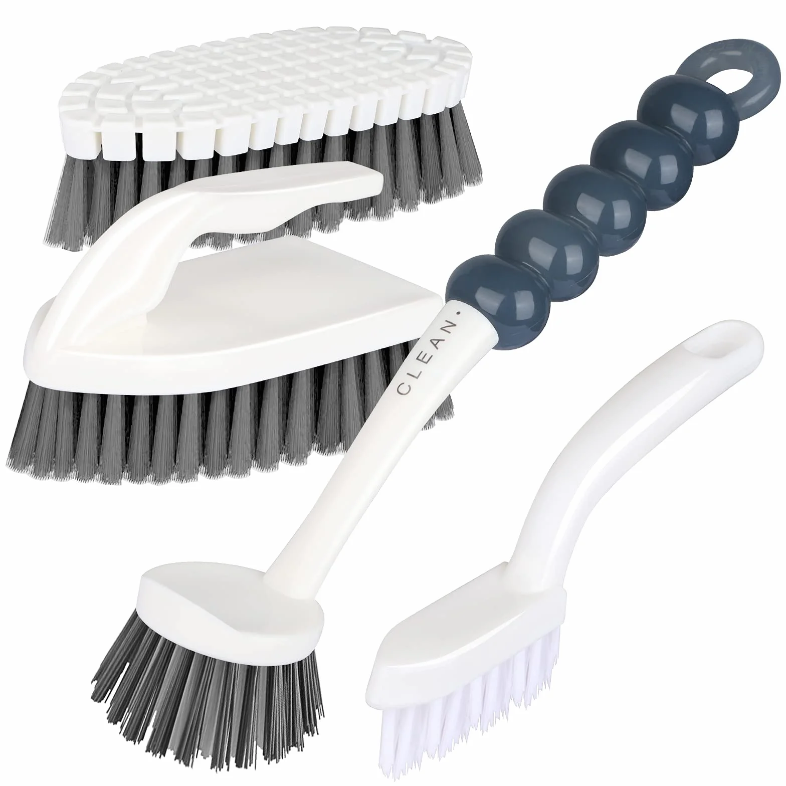 4Pcs Spazzola Pulizia per Cucina e Bagno - Include Spazzola per Sfregamento Con Impugnatura Comoda