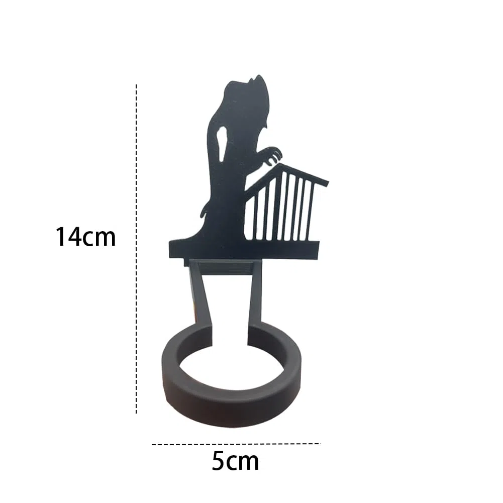 Portacandele Nosferatu Ghost Shadow Caster, Portacandele Tealight Halloween Horror, Candelabri Spettrali in Metallo Decorazioni for la Casa Gotica