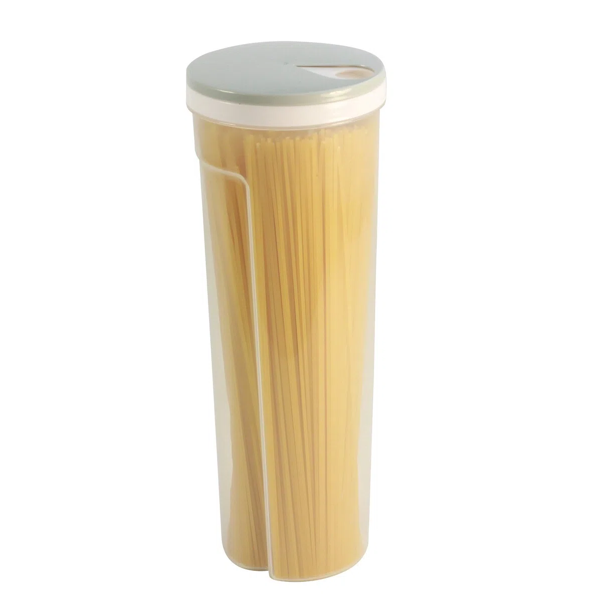 Dispenser per Pasta in Plastica Trasparente con Coperchio Rotante Grigio, 28,6 cm