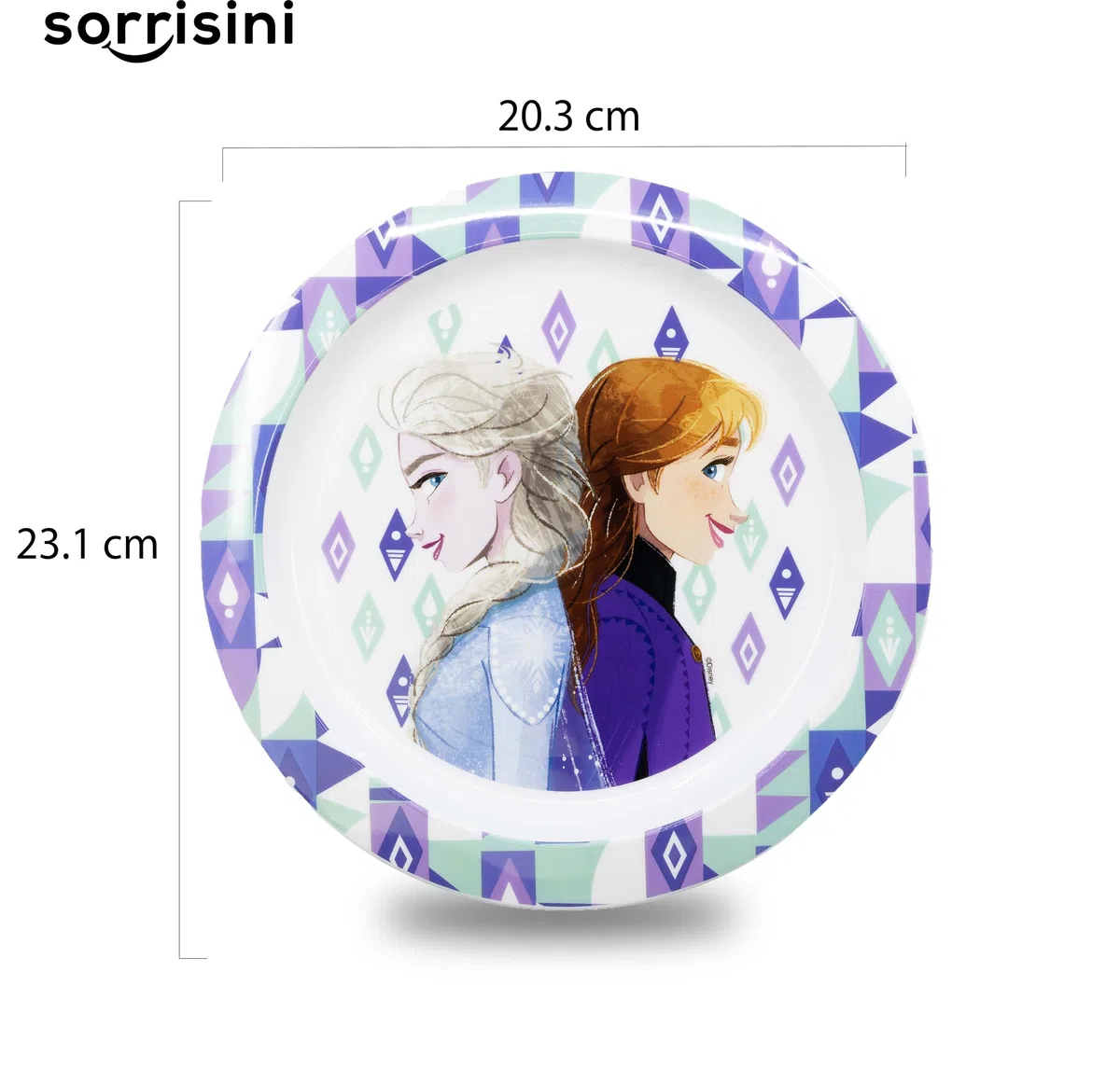 Set Stoviglie riutilizzabili adatte per microonde, Piatti in plastica con piatto, ciotola, posate, bicchiere, Set stoviglie in plastica per bambini, Frozen