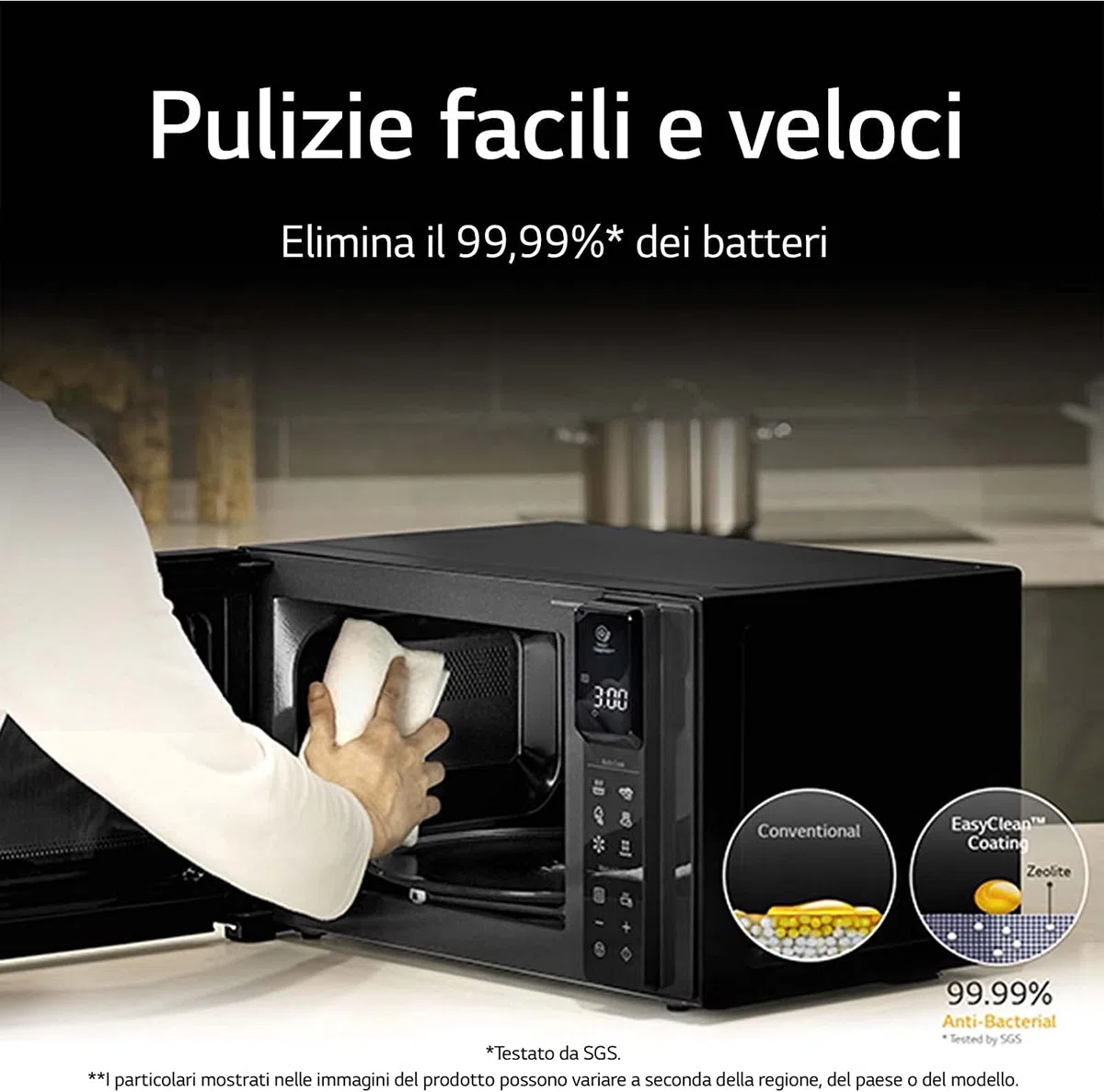 LG MH7265DPS Forno Microonde Smart Inverter con Grill al Quarzo, 32 Litri, 1200 W, Programmi Automatici, Livelli di Potenza Regolabili, Piatto Microonde Crispy Incluso - Nero 30.7 x 54.4 x 44.1cm