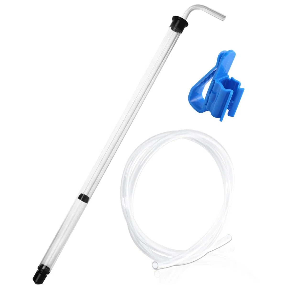Auto Syphon Pompa a sifone per Birra Fatta in casa da 14 Pollici con Tubo e Morsetto Kit per vinificazione Trasparente per Piccoli Lotti di Birra Kombucha Vino, Pompa