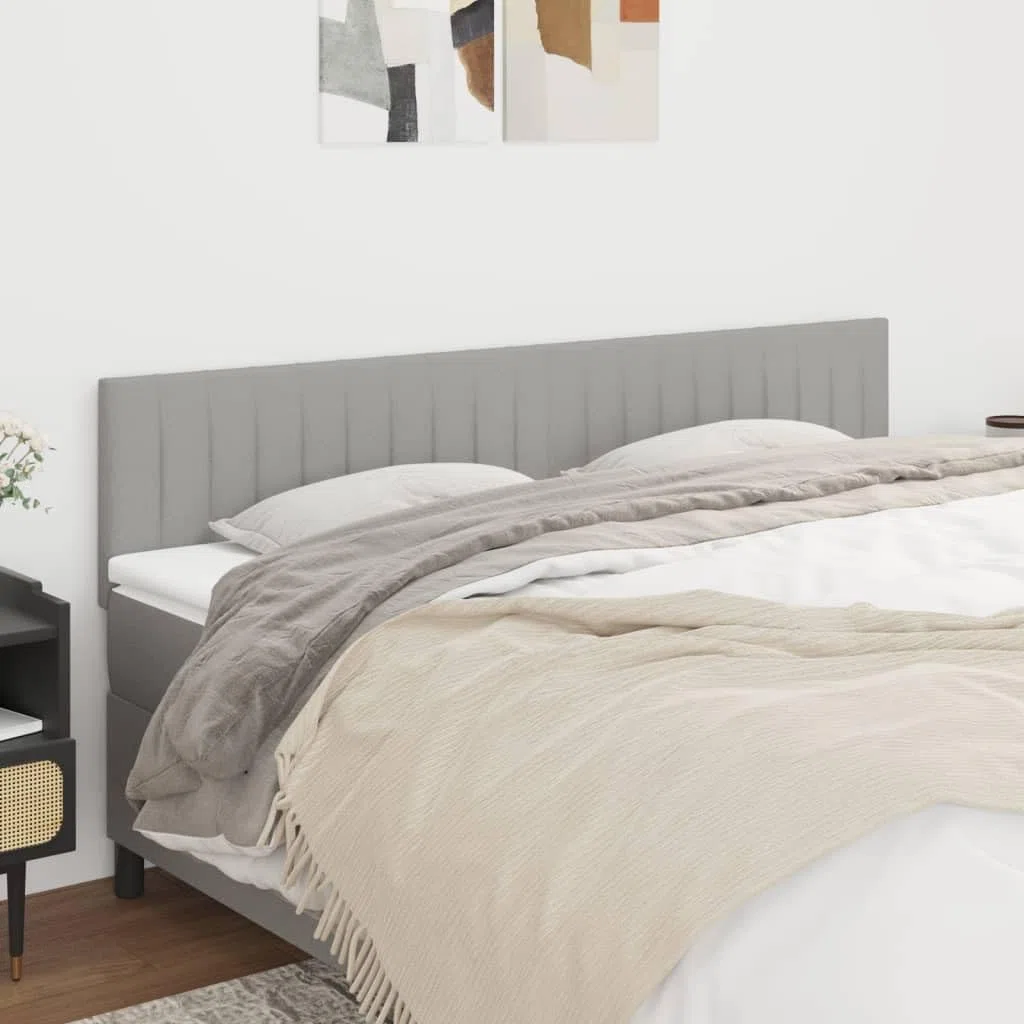 vidaXL Testiera Grigio Chiaro 180x5x78/88 cm in Tessuto