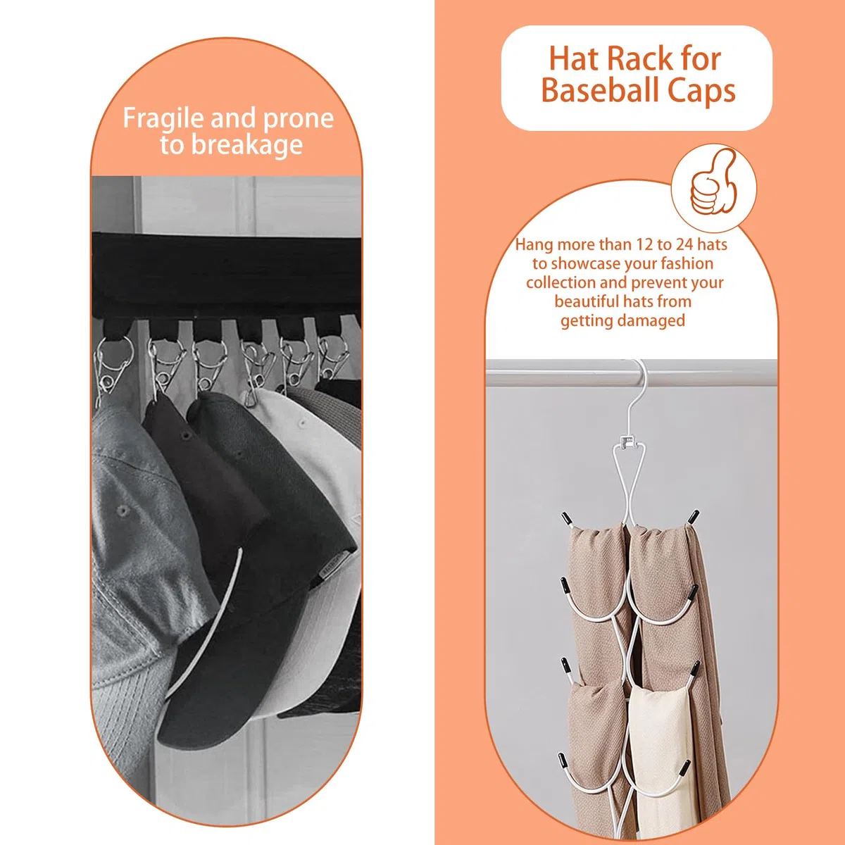 2 Confezione di Porta Cravatte Armadio Organizer per Sciarpe con 12 Ganci Pieghevole Appendino per Sciarpe Salvaspazio per Scialle, Cintura, Cravatta