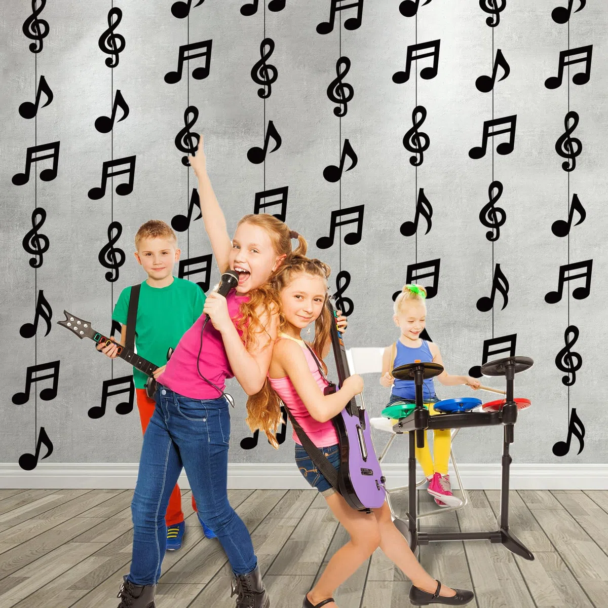 Cindeer 8 Striscioni di Note Musicali Gagliardetti Pendenti con Note Musicali Ghirlande di Carta Retro Rock and Roll Accessori per Feste Musicali Compleanno Anni 50 e 80 Decorazioni del Soffitto