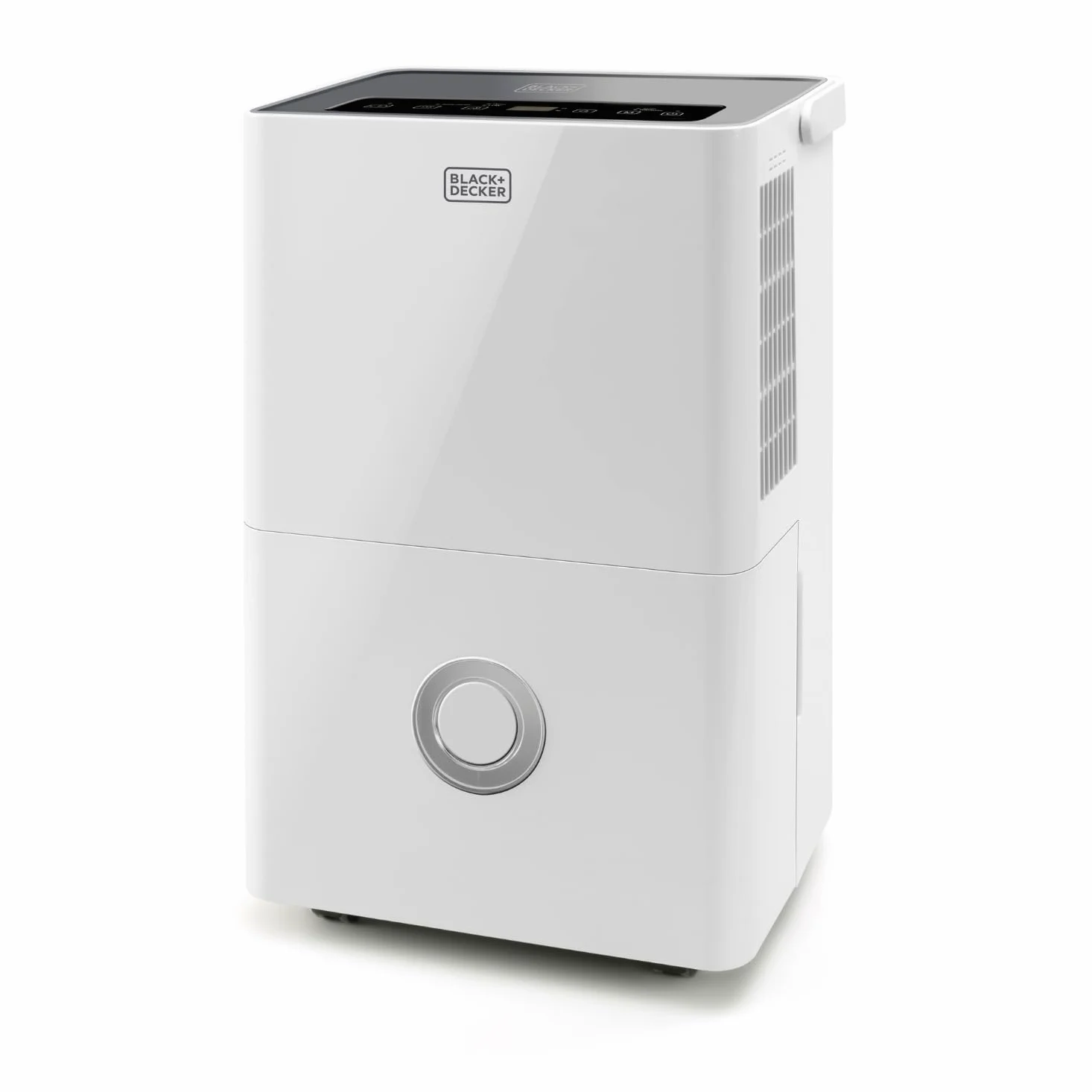 BLACK+DECKER - Deumidificatore e purificatore d'aria BXDH20E + 20 L/giorno | HEPA13 | Asciugatura biancheria | 2 velocità | 400W | Serbatoio 4 L | Programmabile 24h | Ruote | 40 m² | Bianco