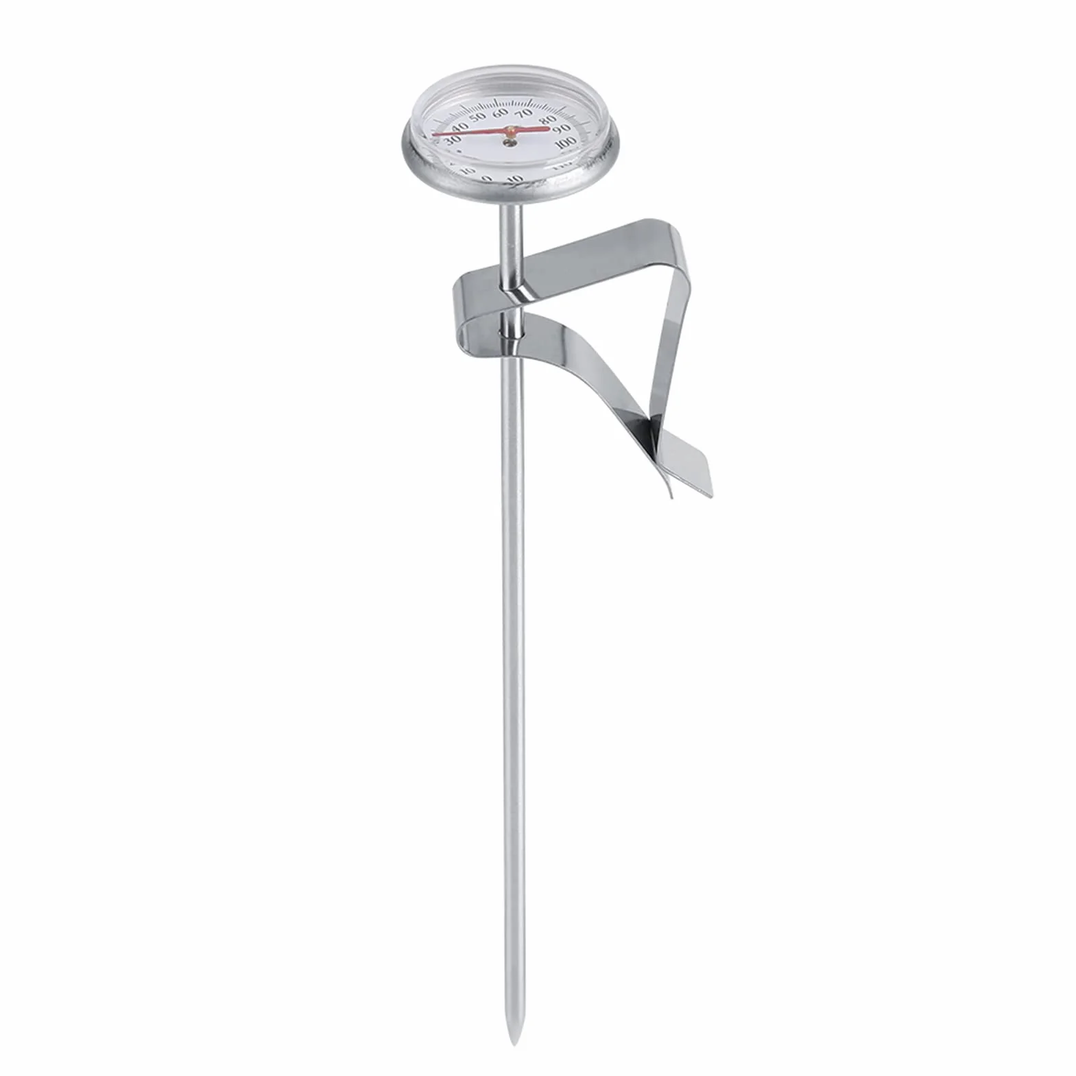 Termometro Per Latte, Termometro Per Latte Per Caffè In Acciaio Inossidabile Termometro Per Schiumare Il Latte Con Clip -10~110 ℃ Accessori Per Schiumare Il Caffè