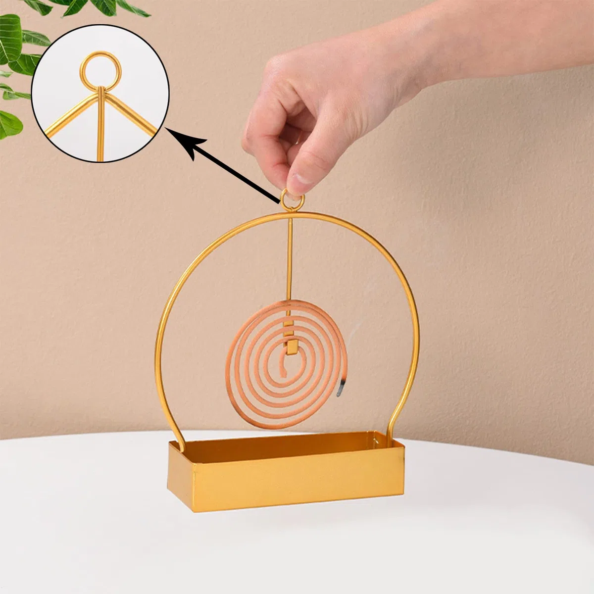 2 Pezzi Supporto in Metallo per Bobine di Zanzara, Porta Incenso a Spirale, Stile Nordico, per la Casa e l'Esterno Repellente Zanzare, Bruciatore di Incenso Domestico